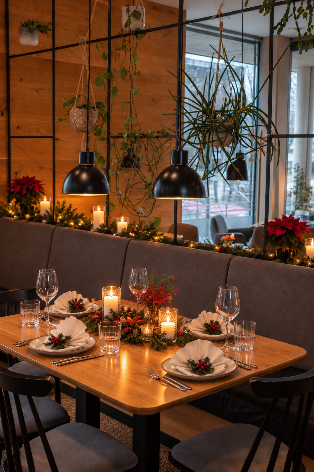 Weihnachtstisch gedeckt